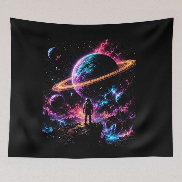 Item preview, Astronaut Outer Space Galaxy Universe Planet Saturn Science designed and sold by BornBorn.