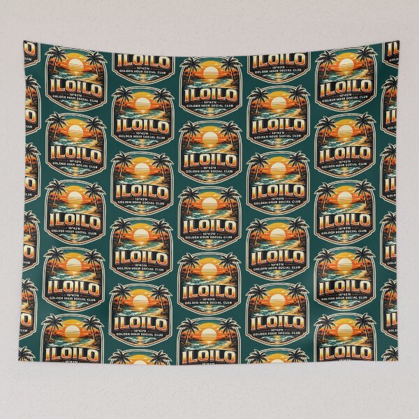 Item preview, Iloilo Golden Hour Social Club – Tropical Sunset Philippines designed and sold by getpressedshirt.