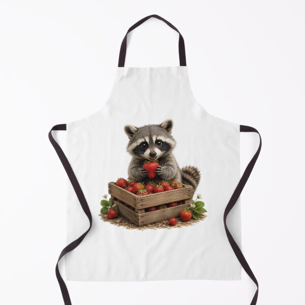 Item preview, Strawberry Loving Raccoon designed and sold by Helenaphotoart.