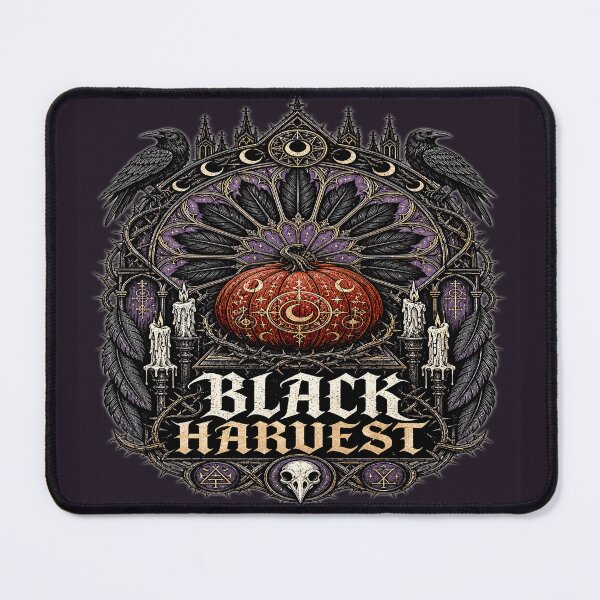 Item preview, Black Harvest Gothic Pumpkin Cathedral | Dark Samhain Graphic designed and sold by InkspirationGraphics.