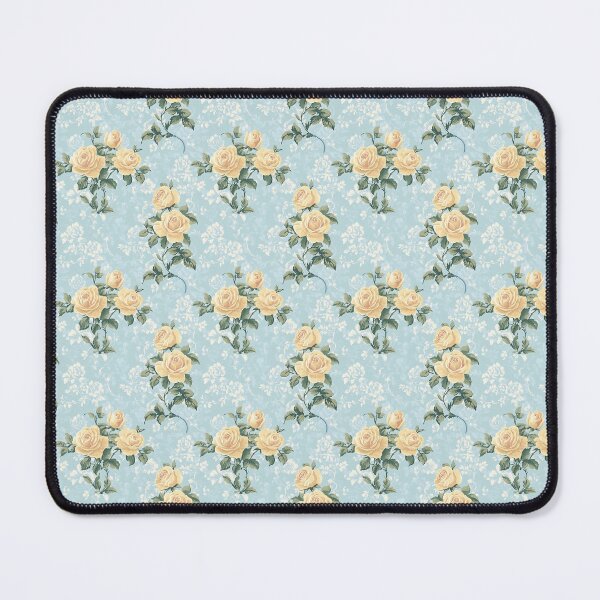 Item preview, Vintage Yellow Floral and Blue Background Pattern designed and sold by LouieVanille.
