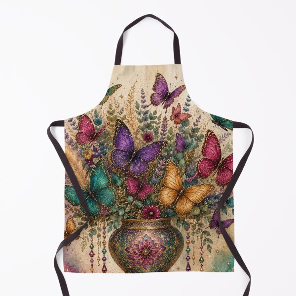 Item preview, Jewel Tone Butterfly Bouquet Ornate Vase Design designed and sold by Extremeallie.
