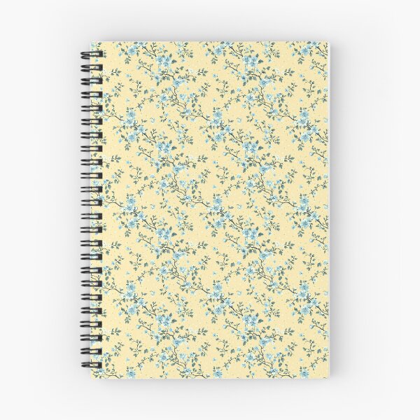 Item preview, Vintage Blue Floral and Yellow Background Pattern  designed and sold by LouieVanille.