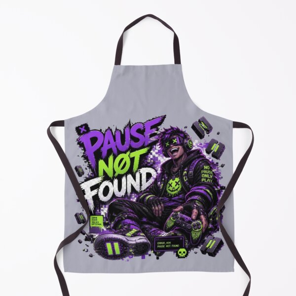 Item preview, PAUSE NOT FOUND Gaming Sticker | Funny Gamer Quote Neon Esports Design designed and sold by Stylestickers55.