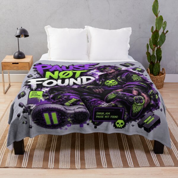 Item preview, PAUSE NOT FOUND Gaming Sticker | Funny Gamer Quote Neon Esports Design designed and sold by Stylestickers55.