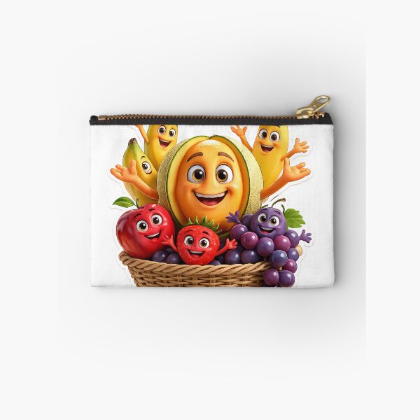 Item preview, Cute Kawaii Fruit Basket Cartoon Happy Smiling Fruit Characters designed and sold by HoMya.