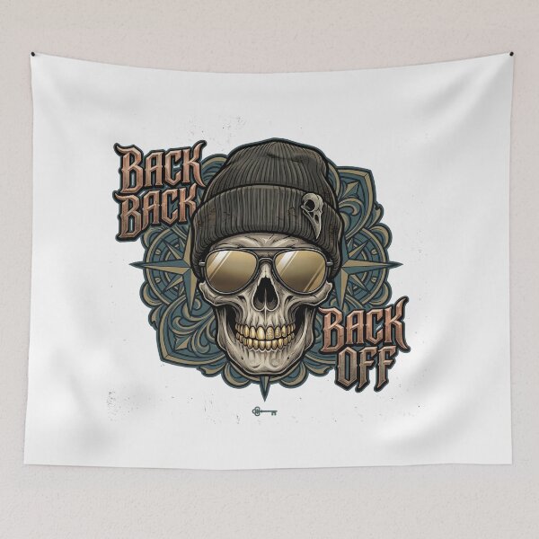 Item preview, Back Back Off Skull T-Shirt | Gothic Streetwear Skull Graphic Vintage Biker Design designed and sold by MAStrends.