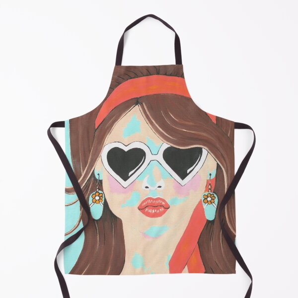 Item preview, Beautiful Woman Brown Hair Heart Shape Glasses designed and sold by Sartoris Art.