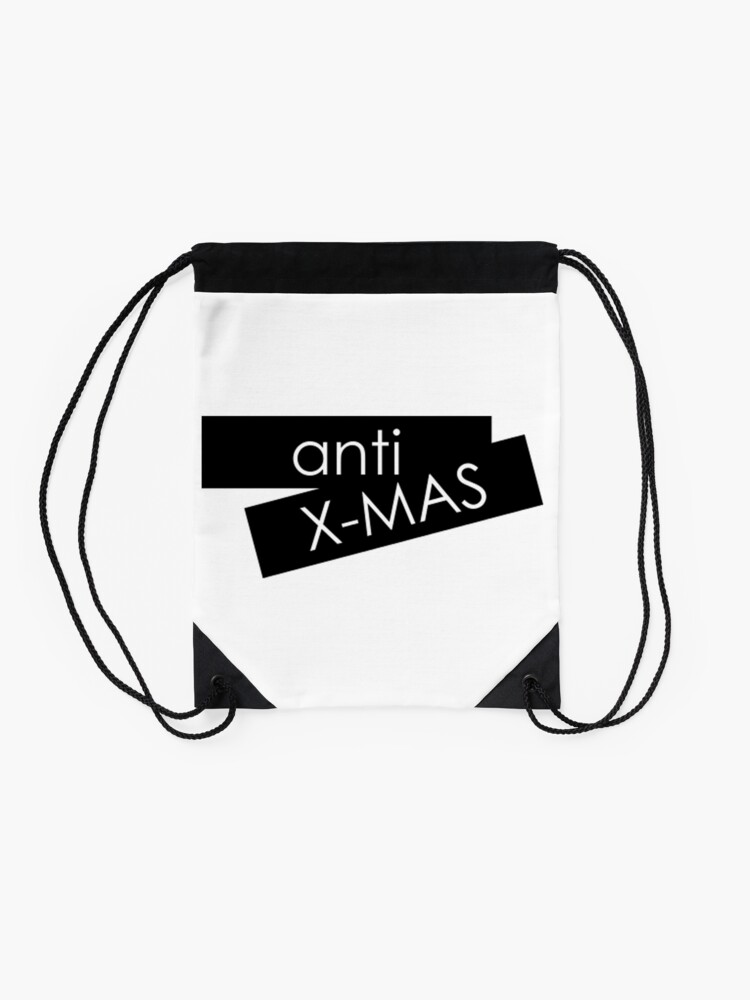 Alternate view of Anti x-mas Drawstring Bag