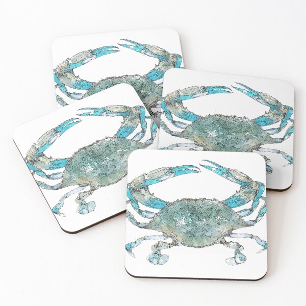 Item preview, Water color blue crab designed and sold by Sketch Stew Studio.