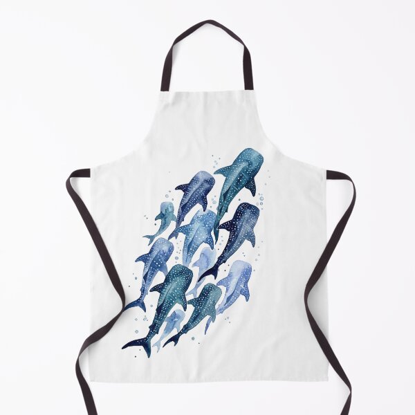 Item preview, Whale Shark School Ascending Watercolor designed and sold by Seeding Serendipity.