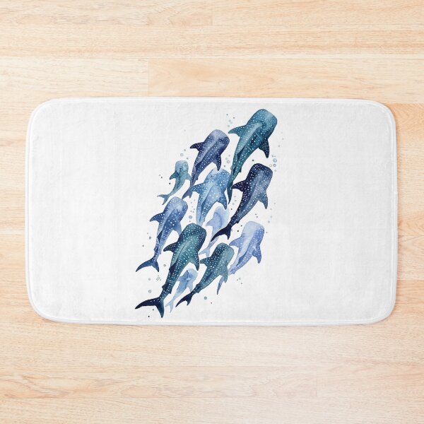 Item preview, Whale Shark School Ascending Watercolor designed and sold by Seeding Serendipity.