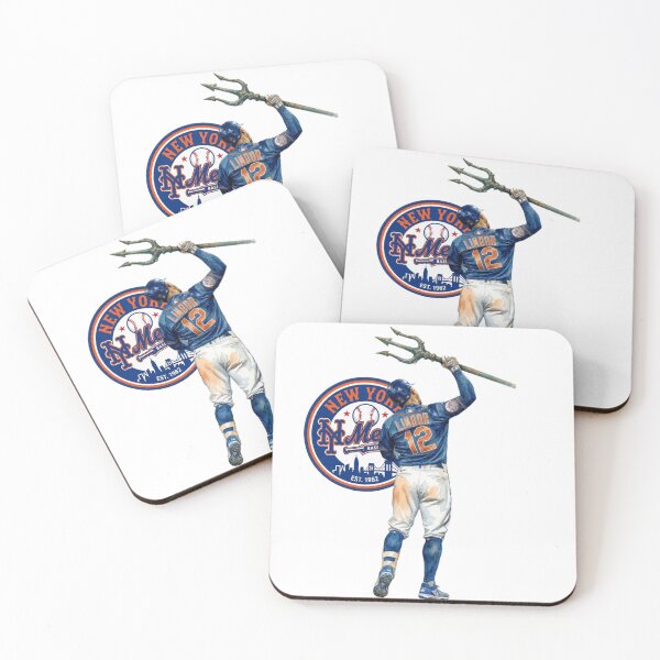 Item preview, Francisco Lindor New York Mets Watercolor Art, Lindor with Trident designed and sold by Turnersports.