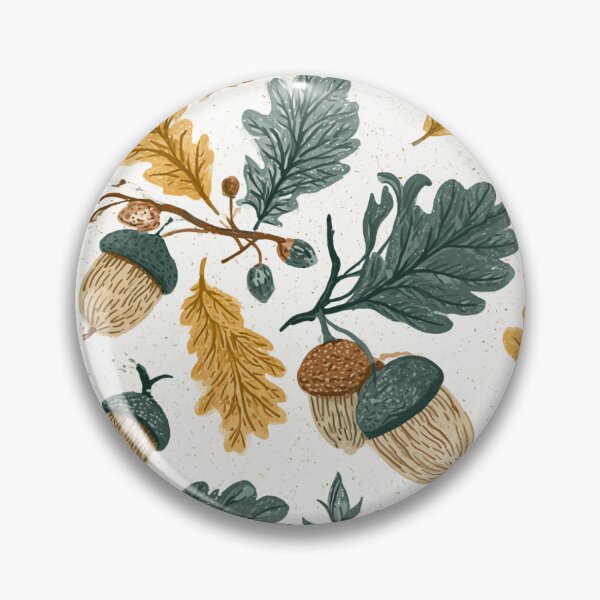 Item preview, Golden Autumn Oak & Acorn Botanical designed and sold by TJ Art and Camera.