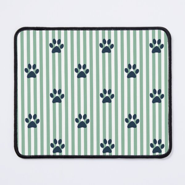Item preview, Navy Paw Print Stripes Pattern | Sage Green and White Striped Paw Design | Cute Dog Paw Print | Animal Lover Paw Pattern | Navy Paws on Vertical Stripes | Dog Mom Paw Print designed and sold by VivaFy.