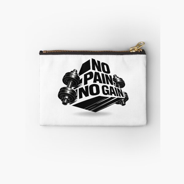 Item preview, No Pain No Gain 3D Typography Gym Motivation with Dumbbells | Fitness Workout Quote designed and sold by MimiSabu.