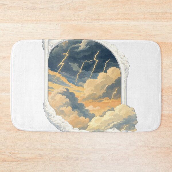 Item preview, Golden Lightning Storm Clouds – Celestial Sky Vintage Art | Dramatic Weather Landscape designed and sold by RAYapparel.