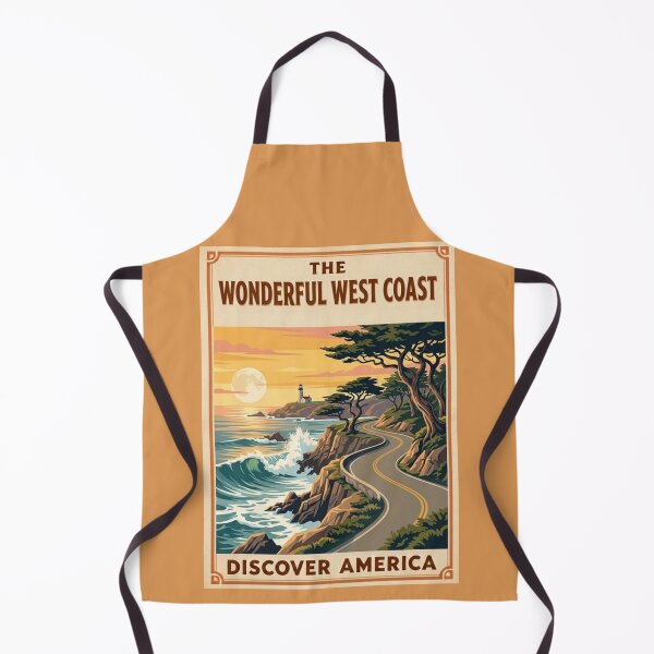 Item preview, West Coast Vintage Style Travel Advert designed and sold by Dimensionality.
