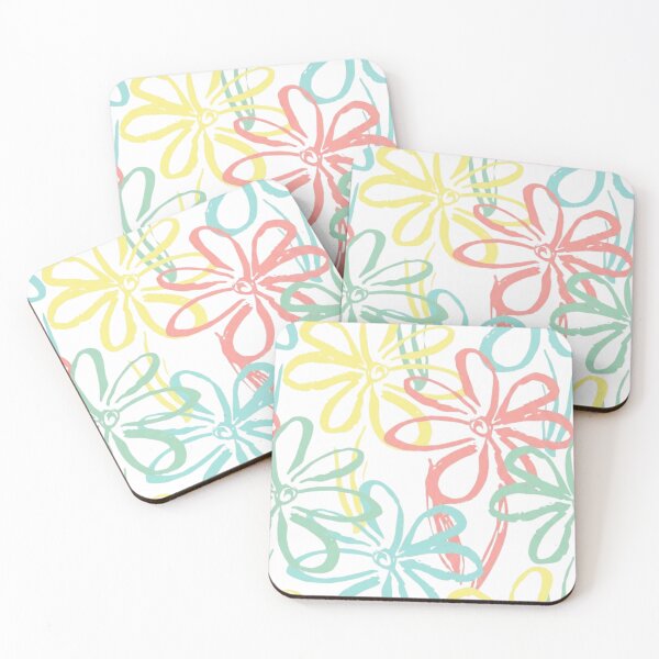 Item preview, Colorful Hand Drawn Flower Pattern | Retro Floral Aesthetic designed and sold by GozdeSoftChaos.