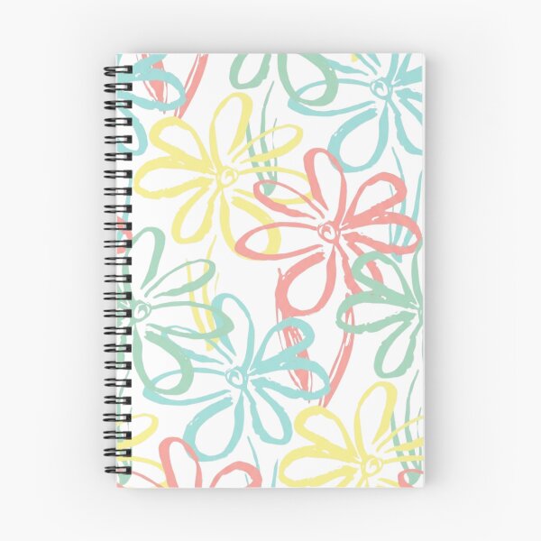 Item preview, Colorful Hand Drawn Flower Pattern | Retro Floral Aesthetic designed and sold by GozdeSoftChaos.