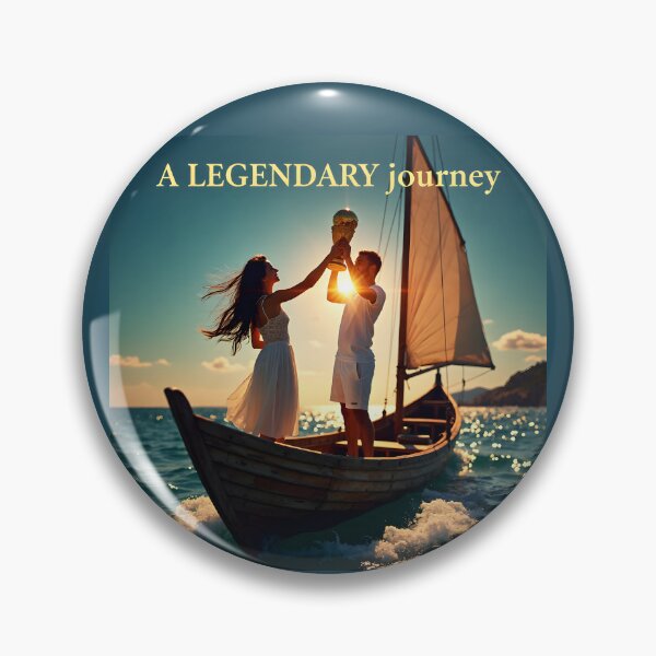 Item preview, A Legendary Journey World Cup Football Champions Poster: Sunset Sailing Victory Art designed and sold by Creative-RE.