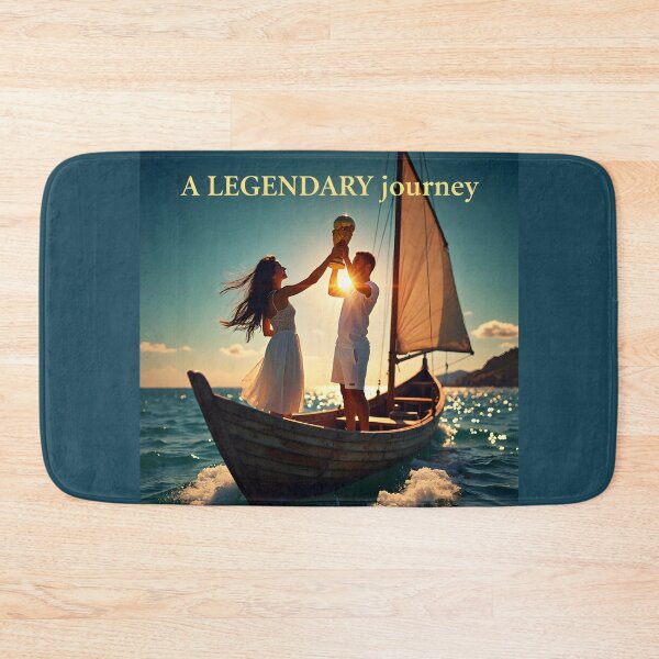 Item preview, A Legendary Journey World Cup Football Champions Poster: Sunset Sailing Victory Art designed and sold by Creative-RE.