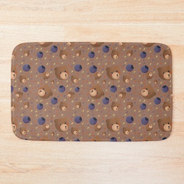Item preview, Cute Bear and Blueberry seamless pattern  designed and sold by RuwaDesignArt.