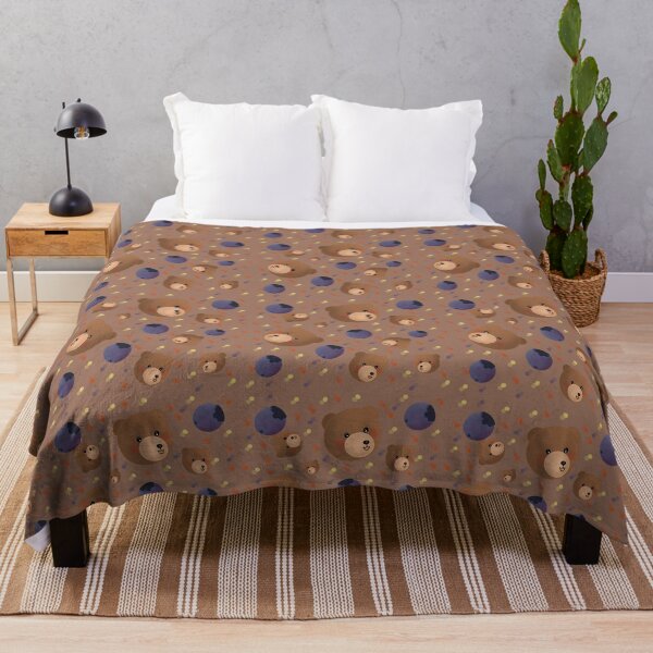Item preview, Cute Bear and Blueberry seamless pattern designed and sold by RuwaDesignArt.