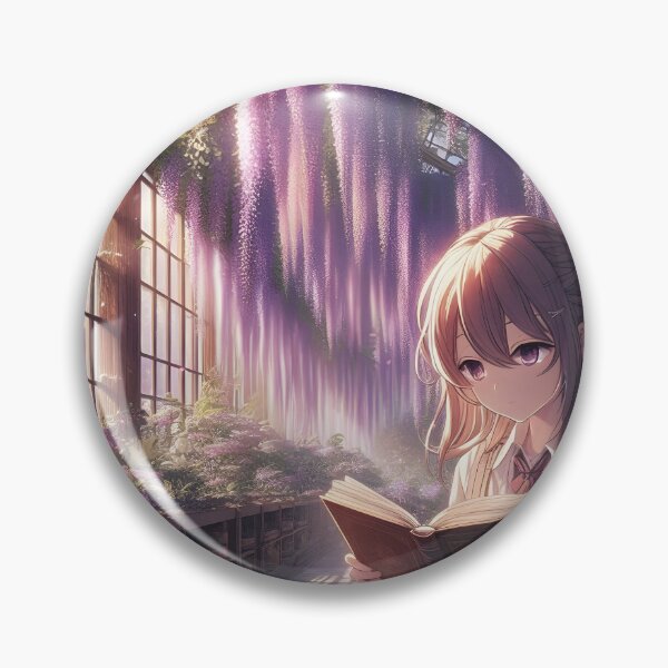 Item preview, Celestial Wisteria Anime Library Art Print designed and sold by Dhenin Studio.