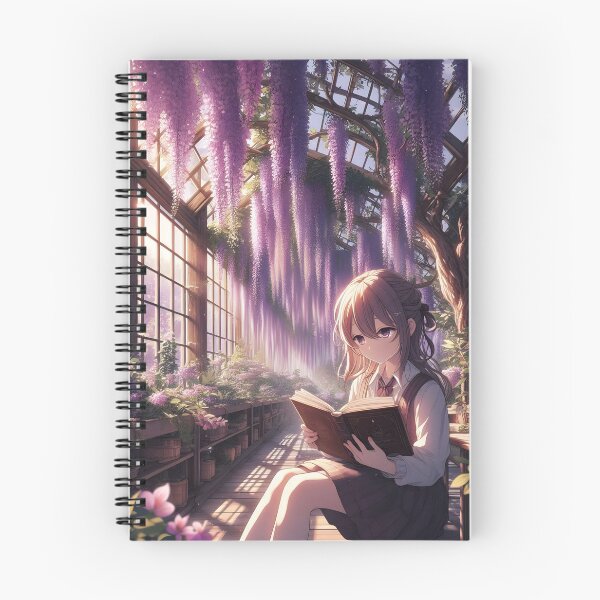 Item preview, Celestial Wisteria Anime Library Art Print designed and sold by Dhenin Studio.