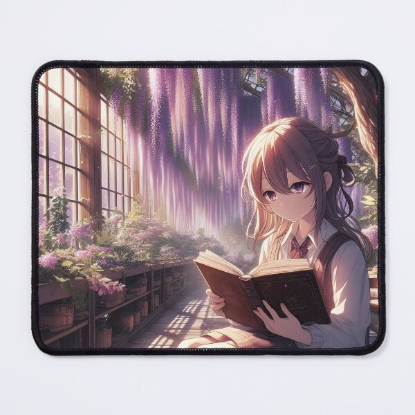 Item preview, Celestial Wisteria Anime Library Art Print designed and sold by Dhenin Studio.