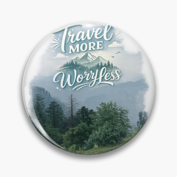 Item preview, Travel More Worry Less | Mountain Adventure | Wanderlust Nature Design | Camping Hiking Travel Quote designed and sold by teeitemize.