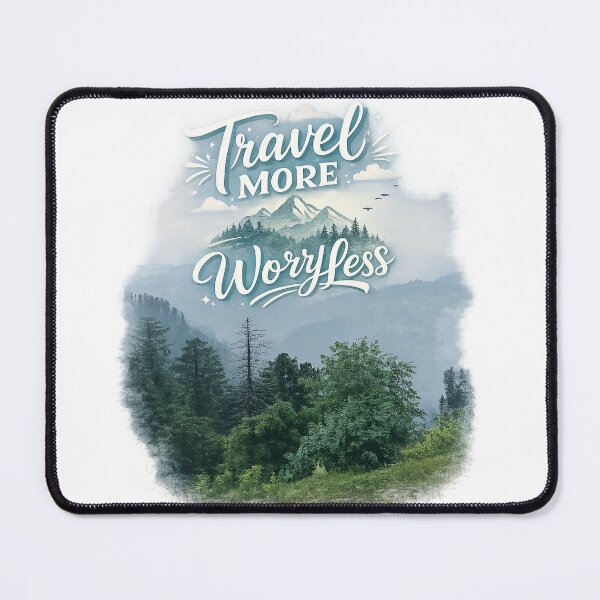 Item preview, Travel More Worry Less | Mountain Adventure | Wanderlust Nature Design | Camping Hiking Travel Quote designed and sold by teeitemize.