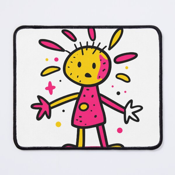 Item preview, Neon Joy Doodle – Yellow & Pink Abstract Character designed and sold by fateh236.
