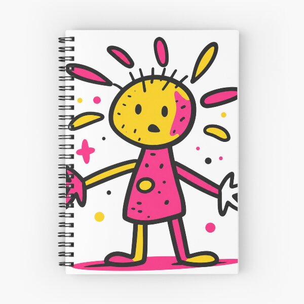 Item preview, Neon Joy Doodle – Yellow & Pink Abstract Character designed and sold by fateh236.