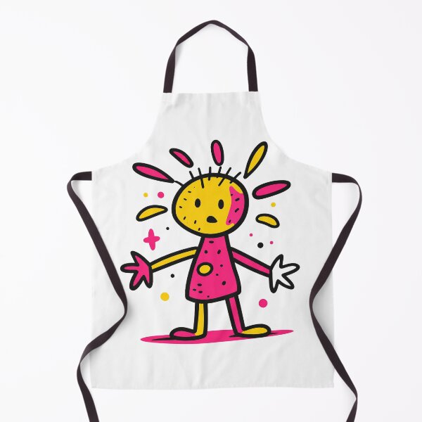 Item preview, Neon Joy Doodle – Yellow & Pink Abstract Character designed and sold by fateh236.