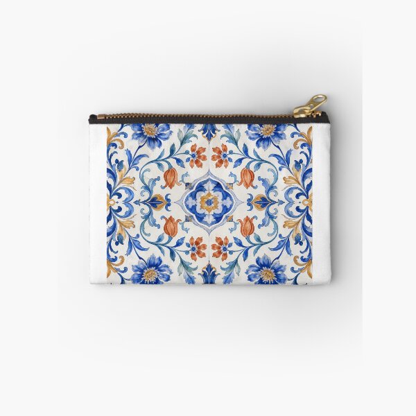 Item preview, Portuguese Azulejo Botanical – Luxury Seamless Watercolor Pattern designed and sold by Jandedan.
