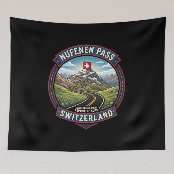 Item preview, Nufenen Pass Swiss Alps Motorcycle Adventure Graphic designed and sold by enzoade.