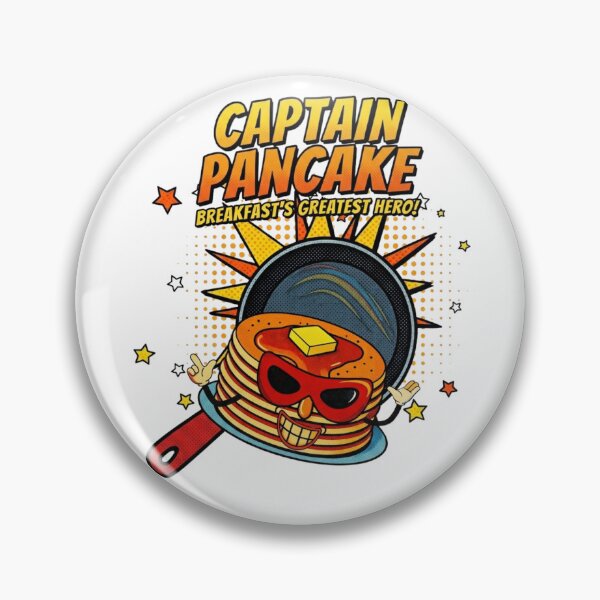 Item preview, Captain Pancake - Breakfast's Greatest Hero Vintage Vibes Comic Fun designed and sold by SunandShade.