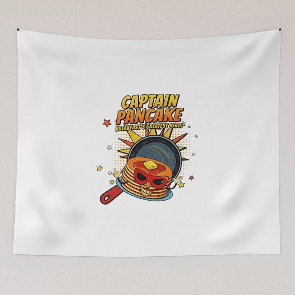 Item preview, Captain Pancake - Breakfast's Greatest Hero Vintage Vibes Comic Fun designed and sold by SunandShade.