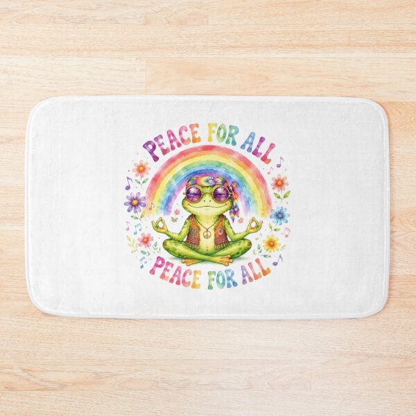 Item preview, Hippie Frog Meditation Peace For All Watercolor designed and sold by Natalia-Vlad.