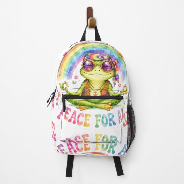 Item preview, Hippie Frog Meditation Peace For All Watercolor designed and sold by Natalia-Vlad.