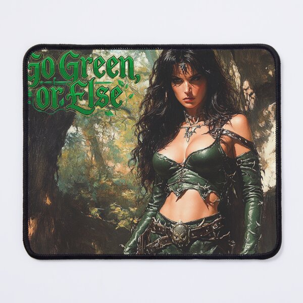 Item preview, Dark Fantasy Druid Warrior - Go Green Or Else designed and sold by Epic Art Vault.