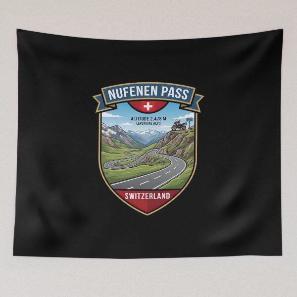Item preview, Nufenen Pass Switzerland Legendary Alpine Road Design designed and sold by enzoade.