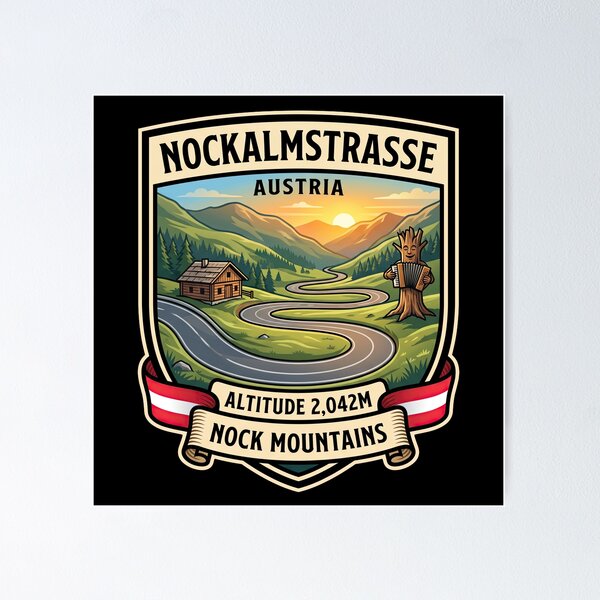 Item preview, Nockalmstraße Motorcycle Touring Austria Design designed and sold by enzoade.