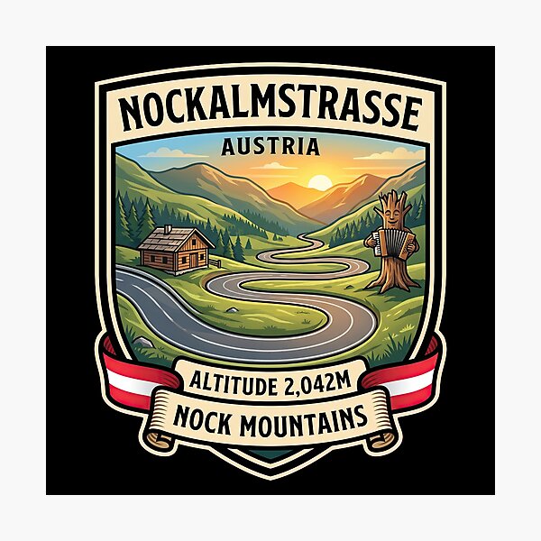 Item preview, Nockalmstraße Motorcycle Touring Austria Design designed and sold by enzoade.