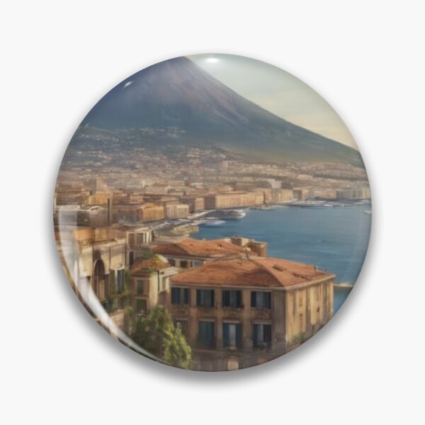 Item preview, Bay of Naples Italy Watercolor Landscape Mount Vesuvius Art designed and sold by UmSkelig834.