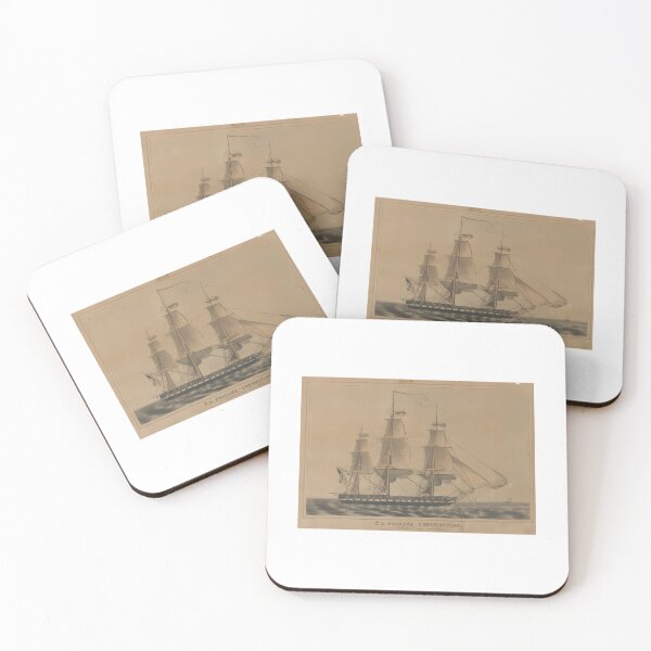 Item preview, Vintage Uss Constitution Ship Illustration (1846) designed and sold by valsiaocon.