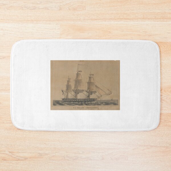 Item preview, Vintage Uss Constitution Ship Illustration (1846) designed and sold by valsiaocon.