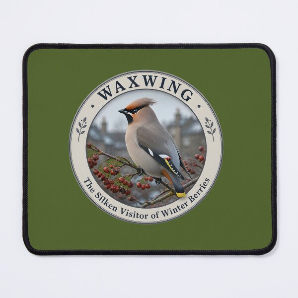 Item preview, WAXWING – The Silken Visitor of Winter Berries designed and sold by The Digital Compass.